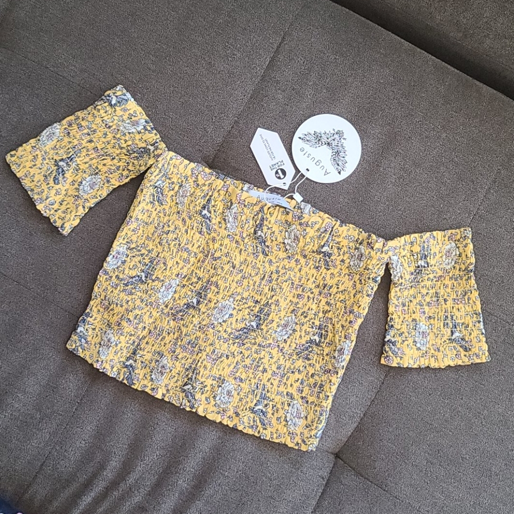 New Auguste Valentina Goddess Crop Top Floral 10 M - Picture 16 of 16